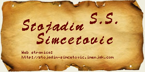 Stojadin Simčetović vizit kartica